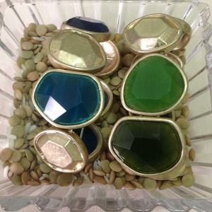 Pretty Handmade Gold Tone Metal Stretch Bracelets!