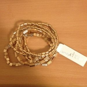 Charming Charlie-gold stretch bracelets! NWT
