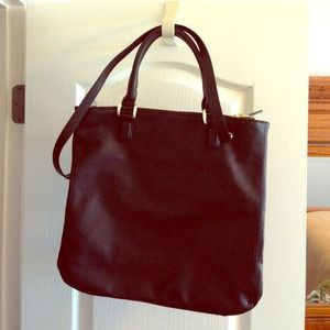Brand New Black Leather Banana Republic Large Tote