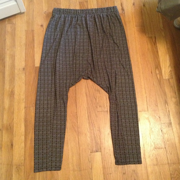 Aztec print genie harem pant leggings