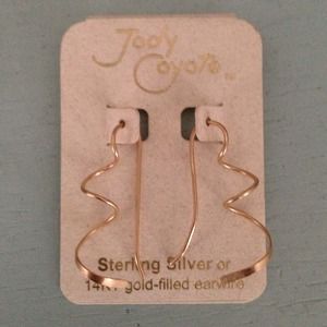 Curly gold earrings