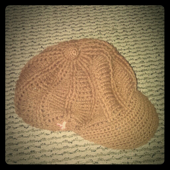 American eagle brown slouchy hat with brim