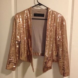 Kardashian Kollection Gold Blazer