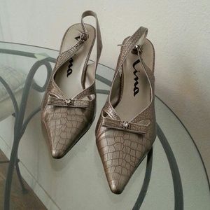 Nina Snake Print Heels