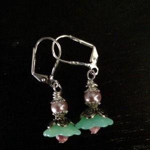 Flower Drop Earrings Handmade