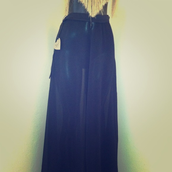 Sheer maxi skirt