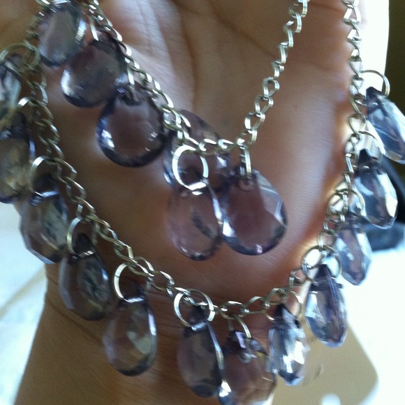💠Dark Grey Crystal Chandelier Necklace💠 - Picture 2 of 4