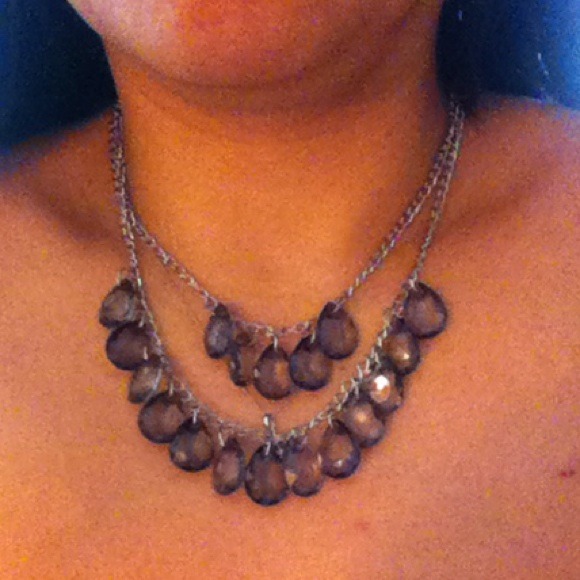 💠Dark Grey Crystal Chandelier Necklace💠 - Picture 3 of 4