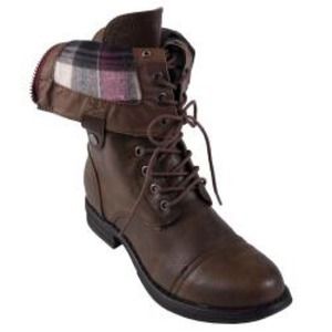 Madden Girl dark brown combat boots new!