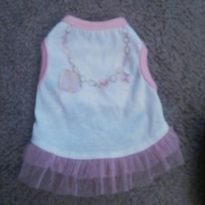 Doggy tank top w/ necklace print