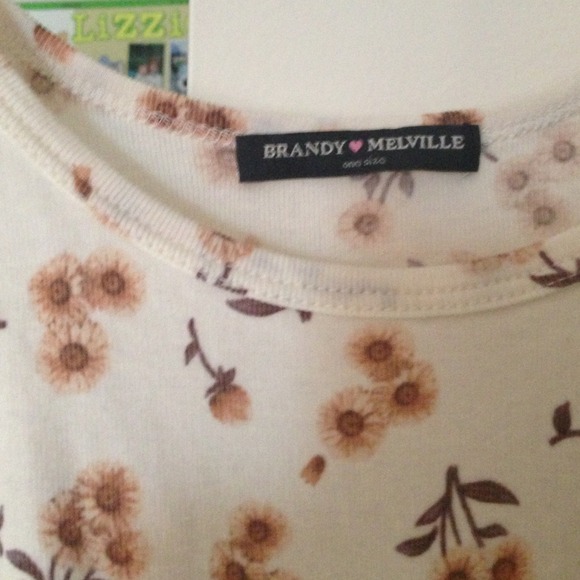 SOLD Rare brandy floral crop top - Picture 2 of 2
