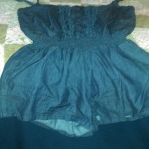 Blue jean romper dress