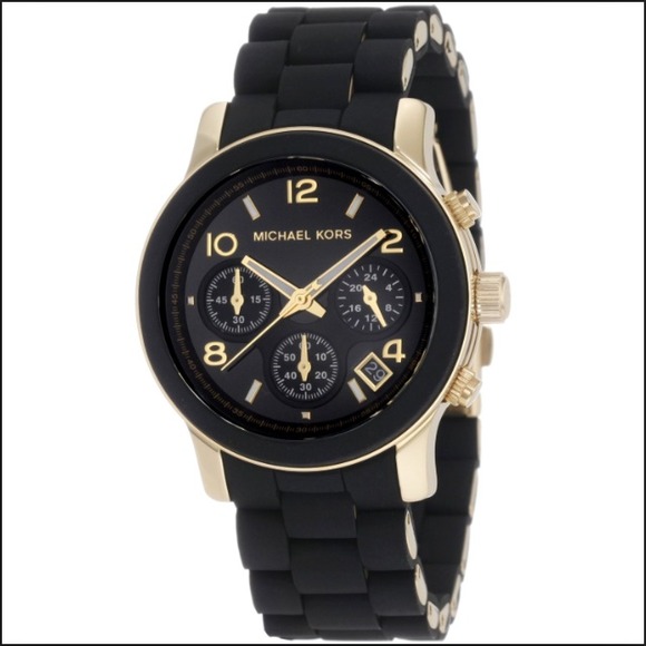 Michael Kors Black and Gold watch