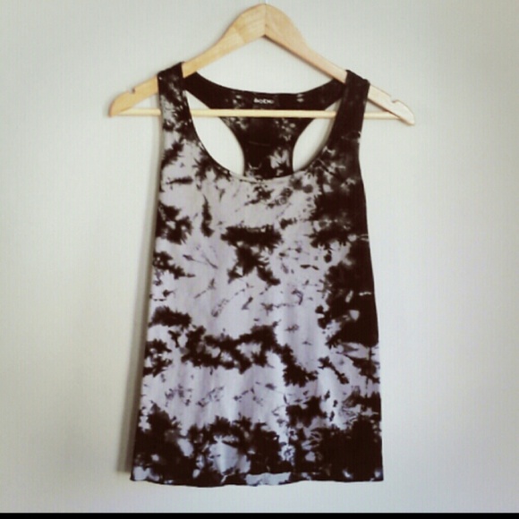 *SOLD IN BUNDLE* Bebe black & grey tiedye tank