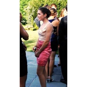 Express- half light pink/ dark pink cocktail dress