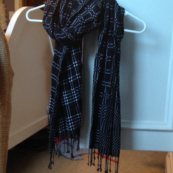 black and white scarf