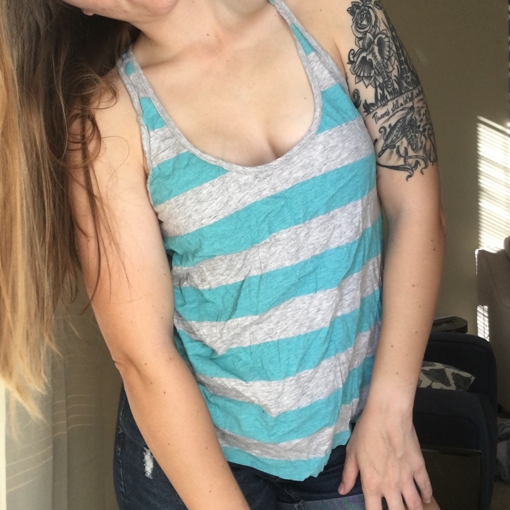 Cotton On Blue & Gray Striped Tank - Picture 4 of 8