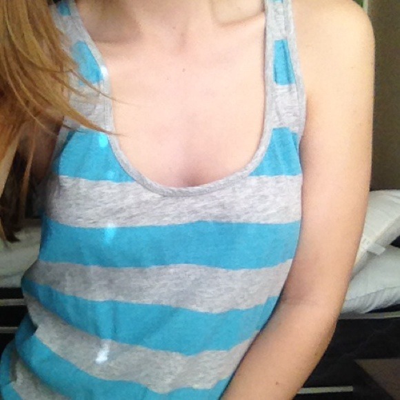 Cotton On Blue & Gray Striped Tank - Picture 8 of 8