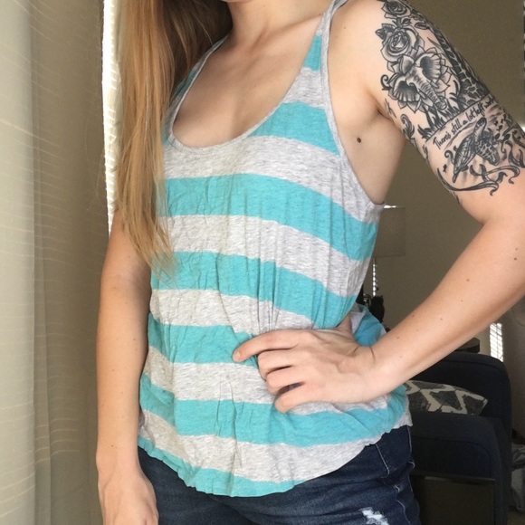 Cotton On Blue & Gray Striped Tank - Picture 2 of 8