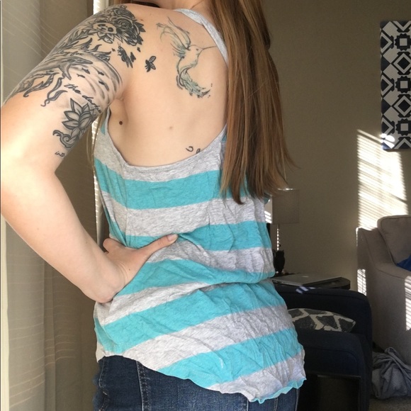 Cotton On Blue & Gray Striped Tank - Picture 3 of 8