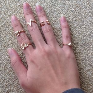 6pcs midi ring