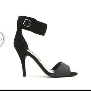 *reserved* Black ankle strap heels
