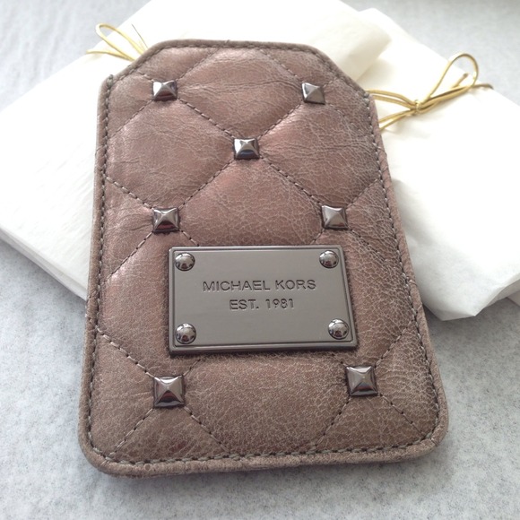 Michael Kors Quilted Leather Stud Nickel Sleeve