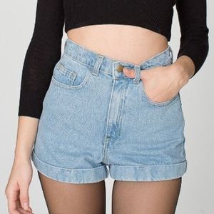 💎American Apparel👖high waist cuff short