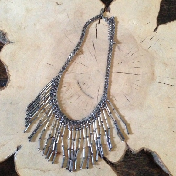 Tribal, gunmetal/silver bead necklace! - Picture 2 of 2