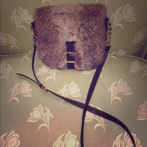 Michael Kors cross-body fur handbag