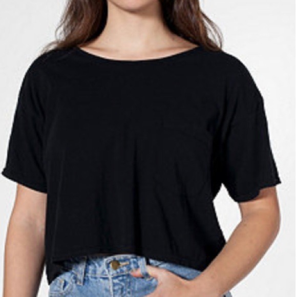American Apparel mid-length pocket tee