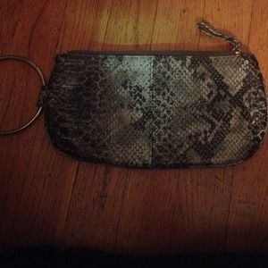 Alligator skin clutch