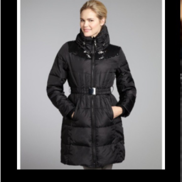 SOLDSam Edelman quilted down black sequins puffer