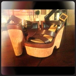 Rachel Zoe Brown Platform Sandals