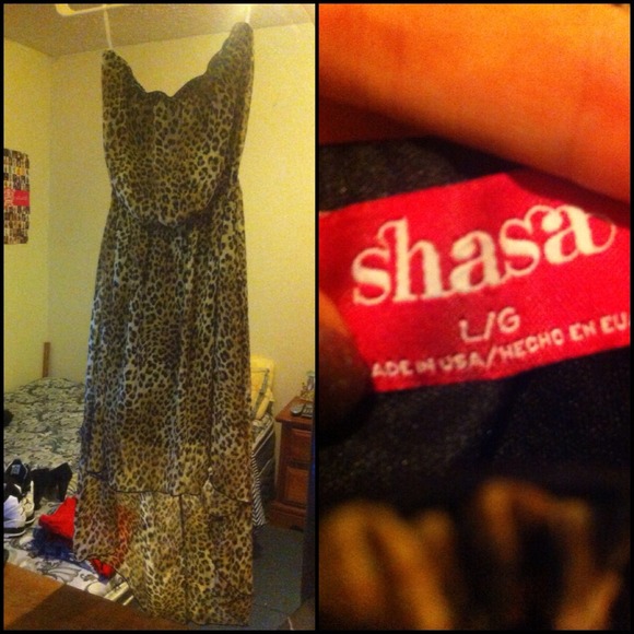 Cheetah print maxi high-low dress!!