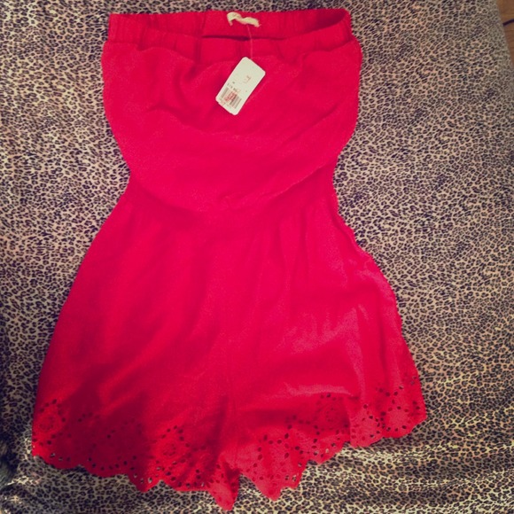 Cute red romper by F21