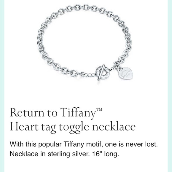 💯Authentic Tiffany's toggle heart necklace