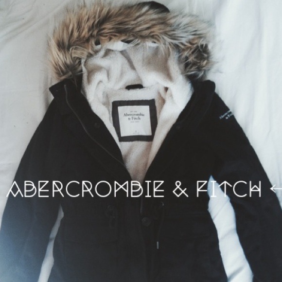 Abercrombie & Fitch Navy Twill Coat