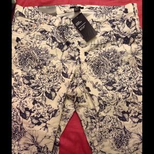 H&M Flower Print Super Slim Pant