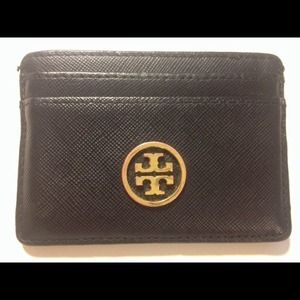 TORY BURCH ROBINSON SLIM CARD CASE - Black
