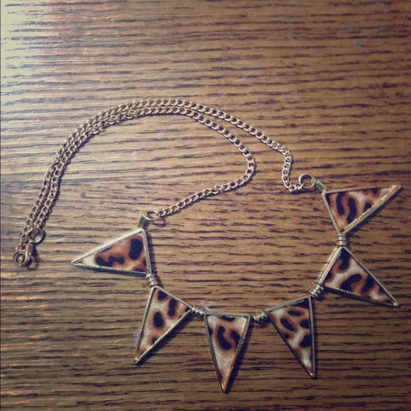 Animal Print Triangle Shaped Necklace