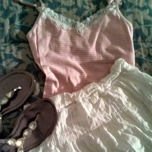 White a&f white skirt