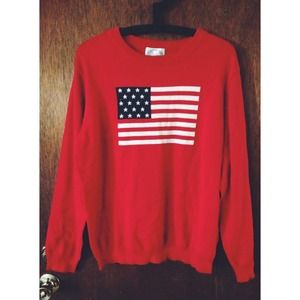 💜SOLD💜 Vintage American flag pullover