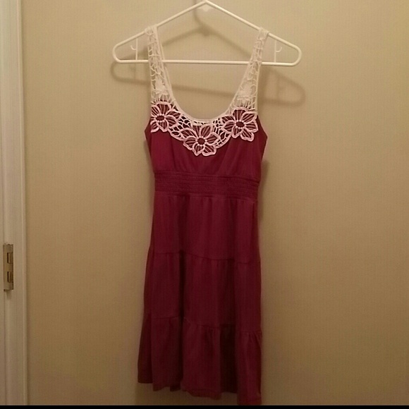 Crocheted Maroon dress