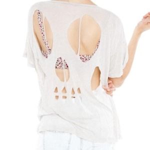 HOLD Brandy Melville skull cut out shirt