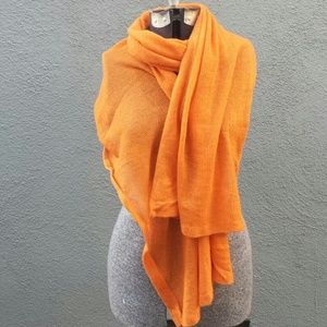 ♡SOLD♡NEW 100% Cashmere Orange Scarf Nordstrom
