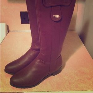 Brown riding boots