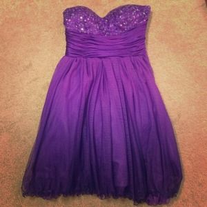 Short Purple Homecoming Dress