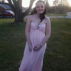 Light pink prom dress