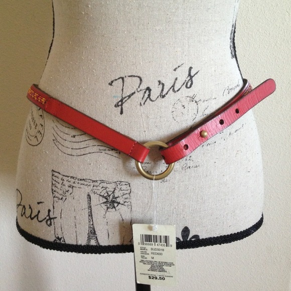 Leather Belt W/ Bead Detail